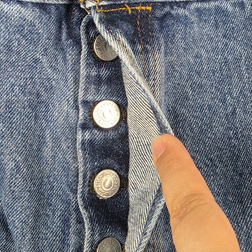 Levis Jeans Mens Size 40x30 501 XX Button Fly Dark Wash Blue Denim Pants - Picture 5 of 13